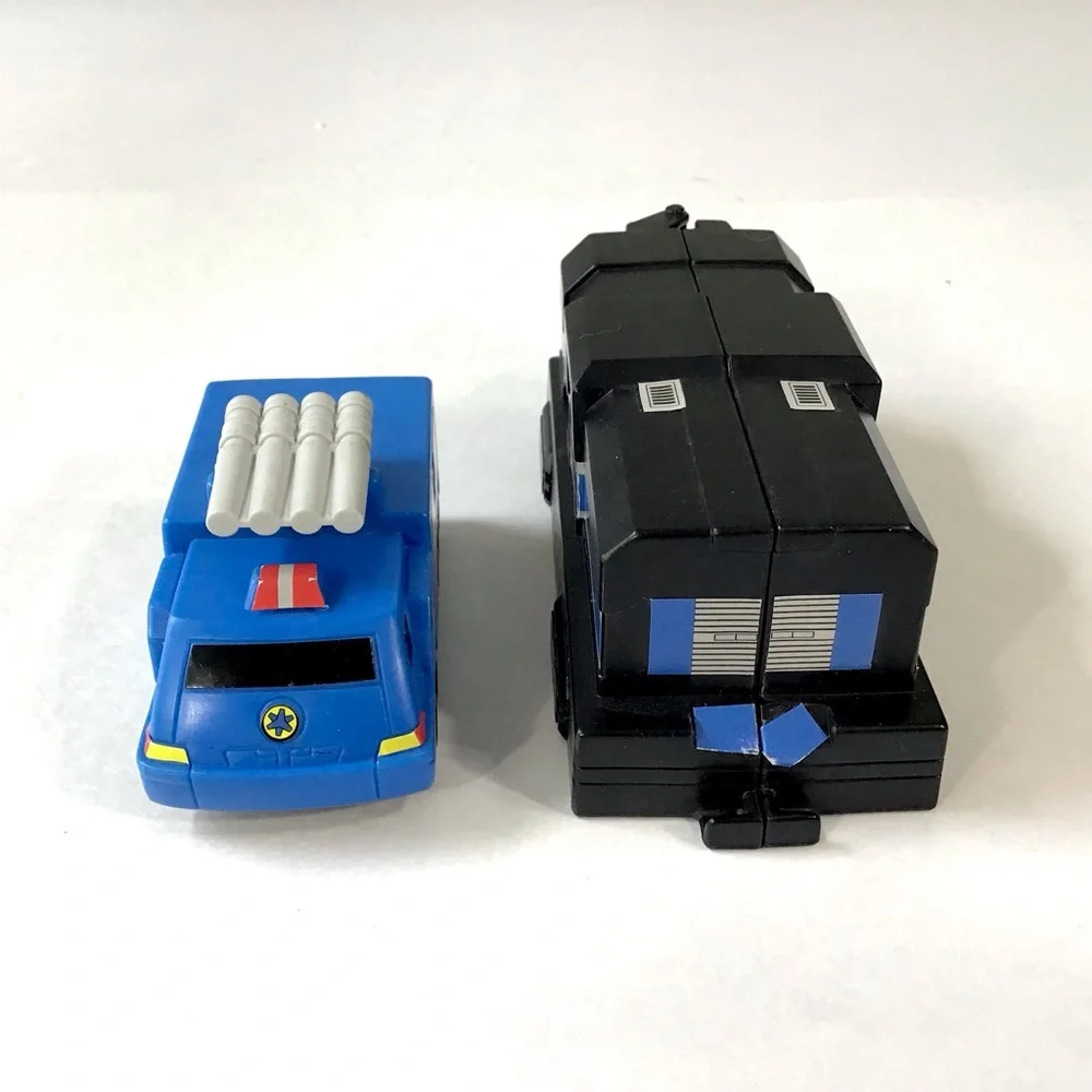 2000 Power Rangers Lightspeed Rescue McDonalds Happy Meal Blue Rail Rescue Train